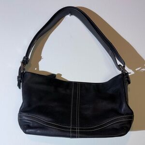Coach black leather soho shoulder bag